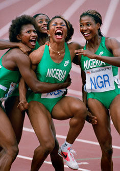 Nigerian Relay Team, Barcelona, 1992