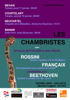 Concert Les Chambristes janvier 2018