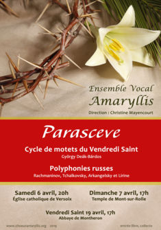 Affiche Amaryllis Pâques 2019