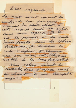 René Char, « Éros suspendu », 1972