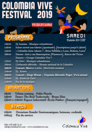 Programme samedi 20.07.2019