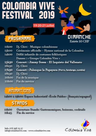 Programme dimanche 21 juillet 2019