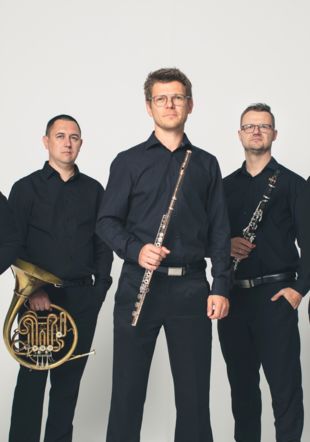 Membres du quintette à vent LutosAir