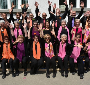 Le choeur de La Talentelle lors du dernier giron à Rueyres