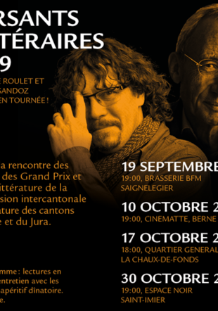 Tournée littéraire avec Daniel de Roulet et Thomas Sandoz
