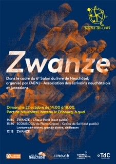 Affiche Zwanze pour le 6e Salon du livre de Neuchâtel