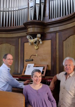 Daniel Chappuis, orgue, Françoise Masset, soprano, Pierre-Alain Clerc, récitant