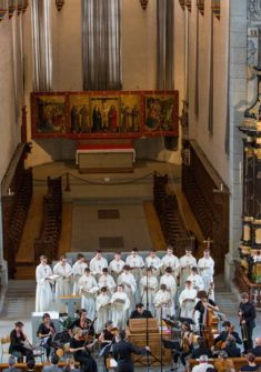 La Maîtrise de Fribourg lors d'un concert à l'église des Cordeliers