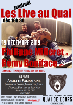 Les Jeudredi Live au Quai - Milleret & Boniface - 19.12.2019 Les Jeudredi Live au Quai - Milleret & Boniface - 19.12.2019
