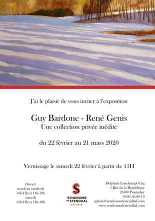 Invitation vernissage Bardone / Genis