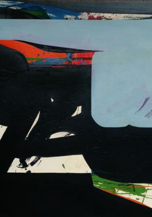 Volpe, Blue Carrier, 1967, huile sur toile, 153x136.5cm