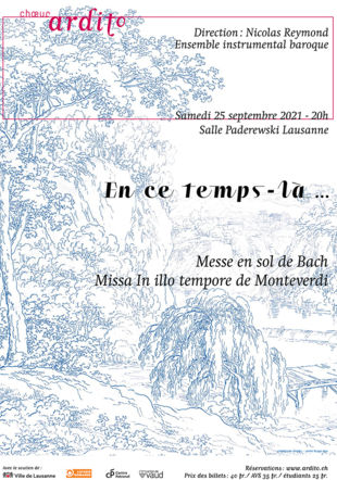 Affiche du concert En ce temps-là du choeur Ardito de Lausanne