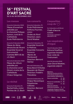 programme du Festival