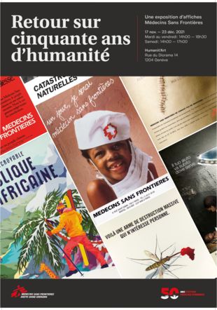 Affiche exposition retour sur 50 ans d'humanité