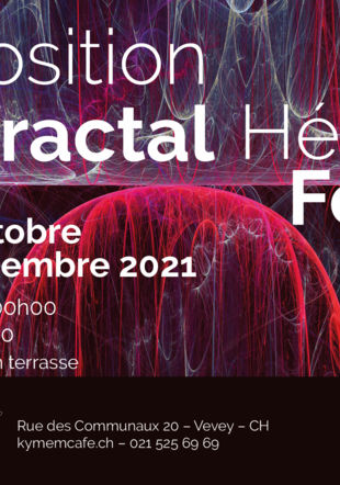 Visuel pour l'exposition art fractal d'Hélène Foata