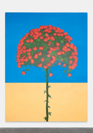 Marius Steiger, Beige Blue Rosebush (Born to die), 2021