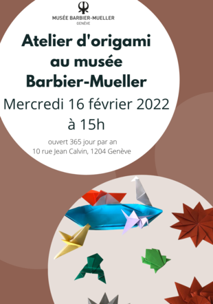 Atelier d'origami mercredi 16 février 2022