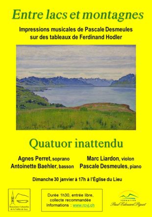 Affiche Hodler - Entre lacs et montagnes