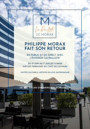 Le retour de Phillipe Morax en public et en direct avec l'émission "La Paillote" du 27 juin au 1er juillet à 16h30 au Café du Millennium