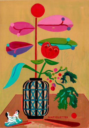 Still Life, The marvelettes, 2022. Technique mixte sur papier, 86 x 61 cm