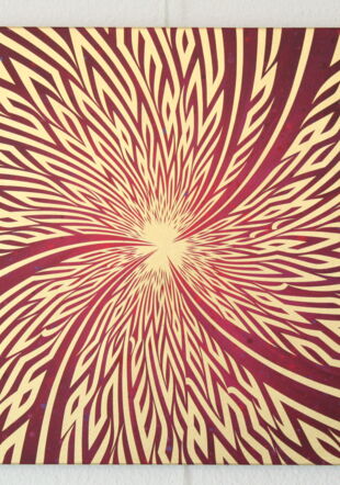 Grégory Schulé - Acrylique et Dorure à la Feuille 50 x 50 cm