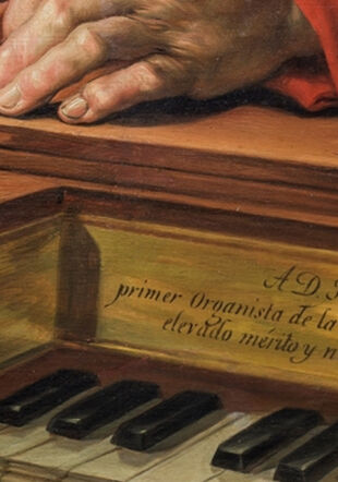 Peinture d'un clavecin stylisée