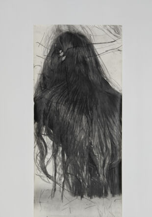 PERSON_La-Déferlante-Intérieure-2020-21-Fusain sur papier_244 x 95 cm