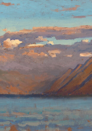 SECHERET_Lausanne, 2021. Huile sur carton préparé, 18,7 x 24 cm