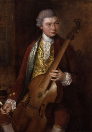 Karl Friedrich Abel à la basse de viole (1765) par Thomas Gainsborough.