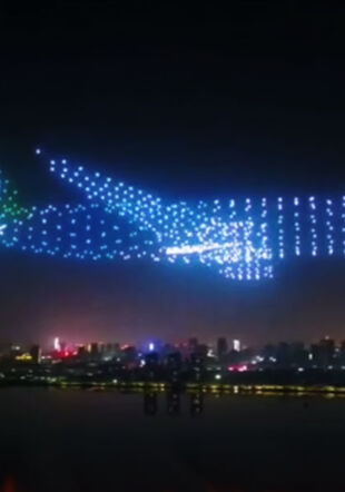 Spectacle de drones dans le ciel de Nanchang