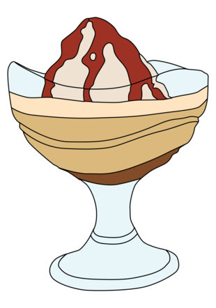 Illustration coupe de glace