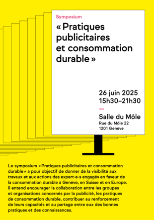Affiche "Symposium - Pratiques publicitaires et consommation durable"
