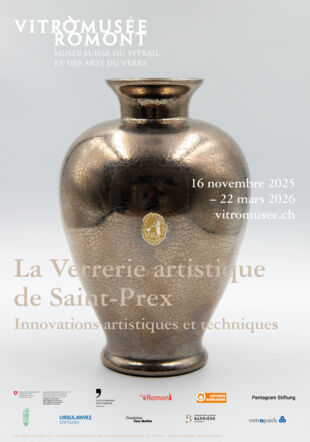 Vase argenté craquelé, 1937–1964, Verrerie de Saint-Prex, Musée du verrier, Saint-Prex, 80 179 Vitrocentre Romont, Raymond Conus