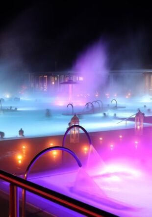 Baignades aux chandelles aux Bains de Lavey