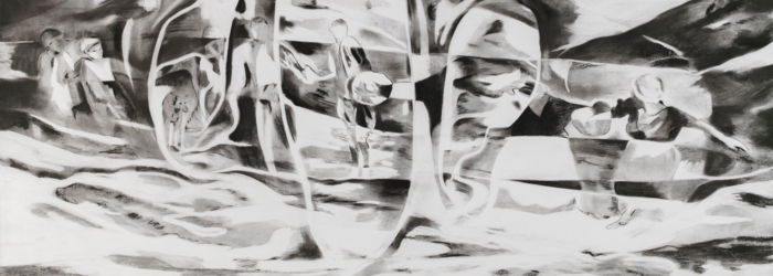 Céline Burnand, Silsila, fusain sur papier, 2019, 110x186cm Céline Burnand Céline Burnand, Silsila, fusain sur papier, 2019, 110x186cm Céline Burnand