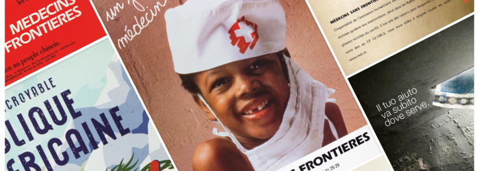 Affiche exposition retour sur 50 ans d'humanité MSF Affiche exposition retour sur 50 ans d'humanité MSF